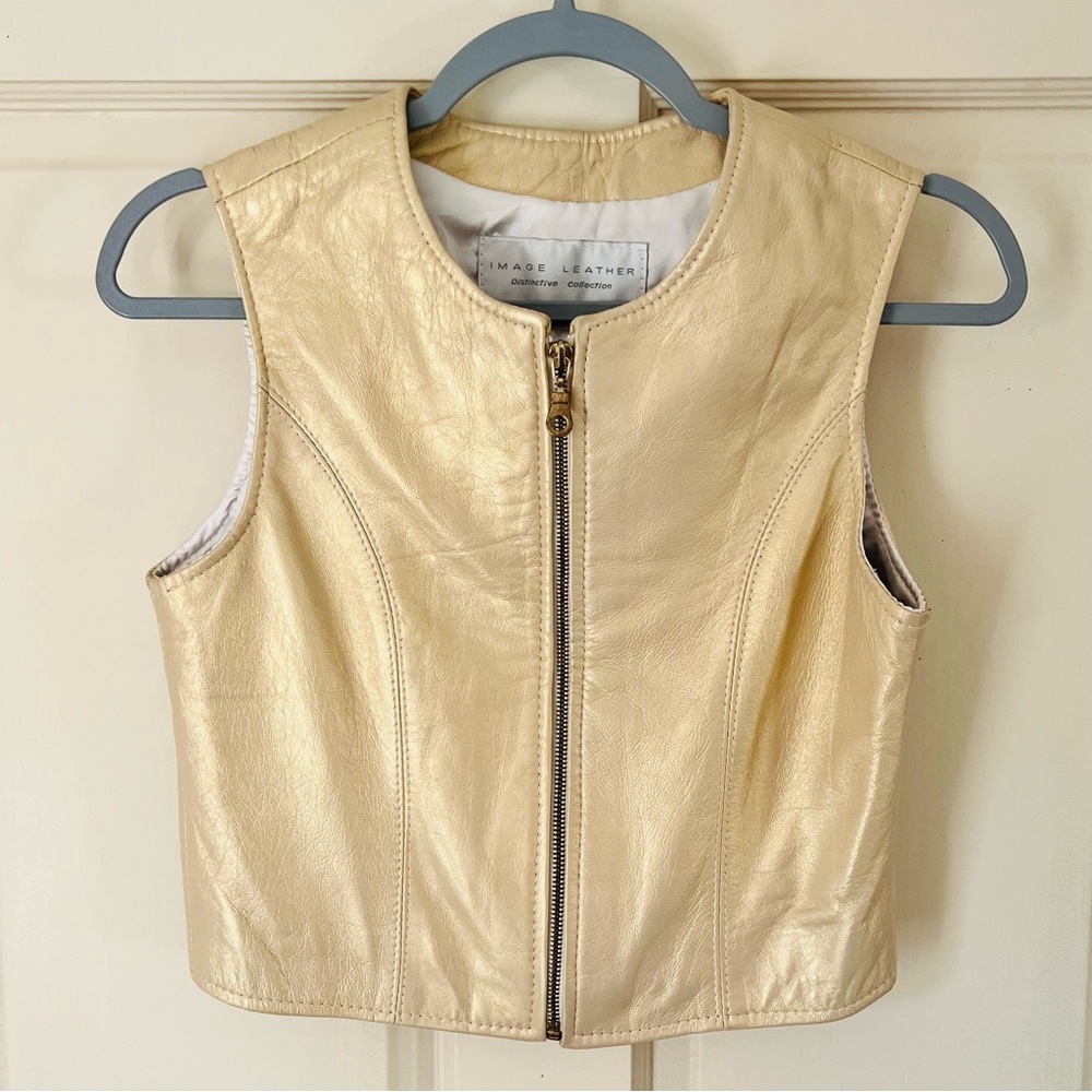 Very cool gold leather vest by Image Leather.